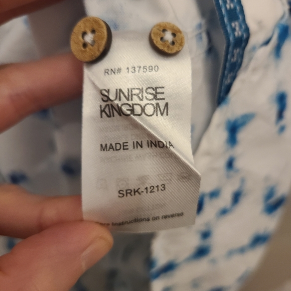 Sunrise Kingdom Vintage Design - 100% Cotton Tie Dye Button-up - Size S - Picture 6 of 7